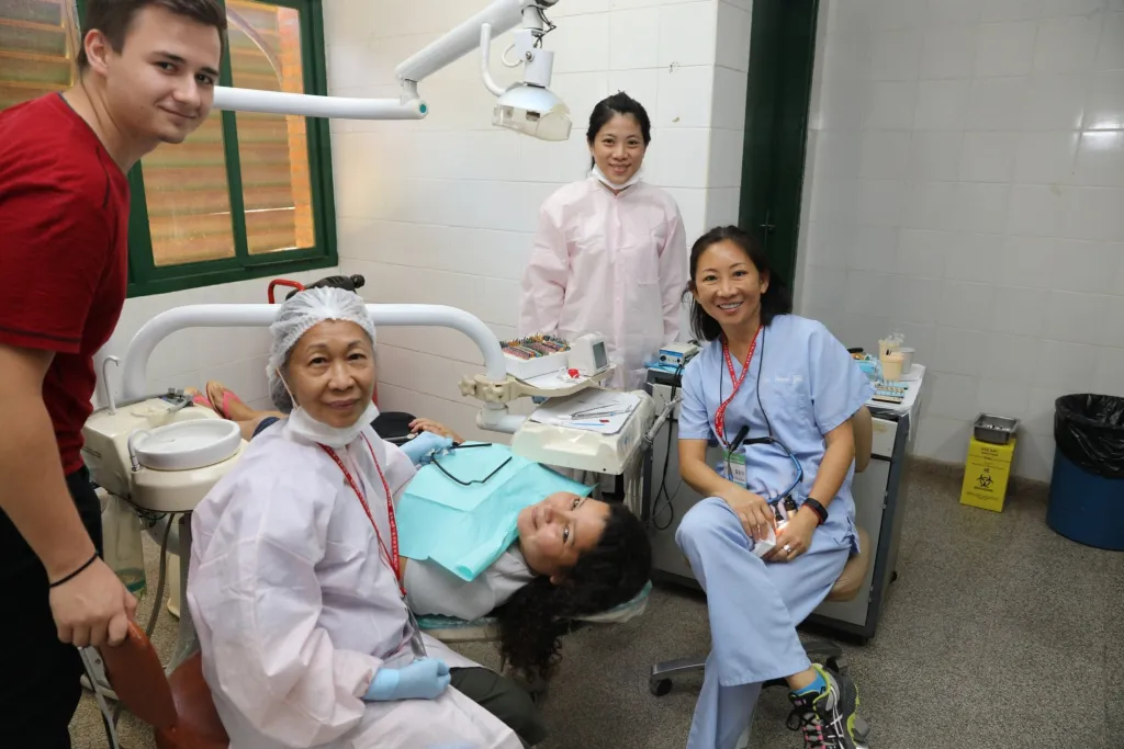 Dr. Yeh and staff members doing charity work